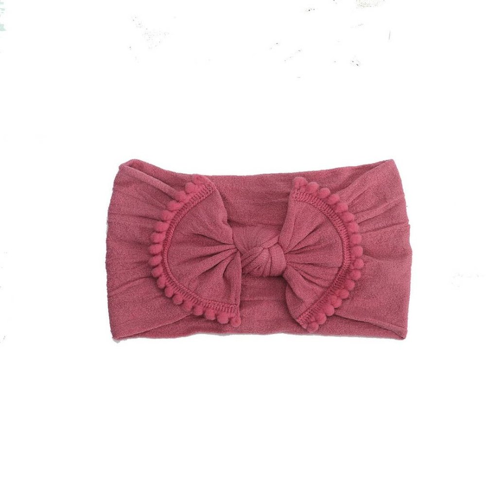 Raspberry Pom Pom Headband